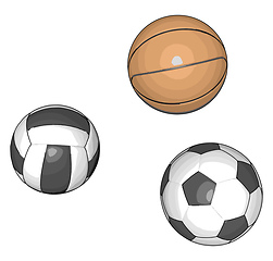 Image showing Balls for various sports vector illustration on white background