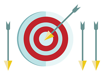 Image showing A dartboard and arrows vector or color illustration