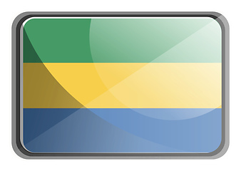 Image showing Vector illustration of Gabon flag on white background.