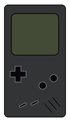 Image showing A handheld Tetris video game device vector or color illustration