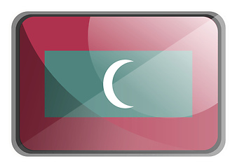 Image showing Vector illustration of Maldives flag on white background.