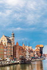 Image showing Cityscape on the Vistula River in Gdansk, Poland.