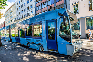 Image showing Modern tram in Oslo, Norway