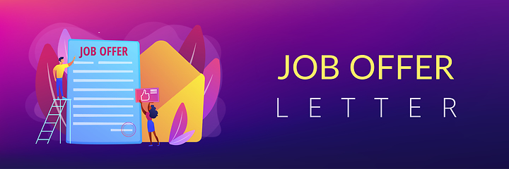 Image showing Job offer concept banner header