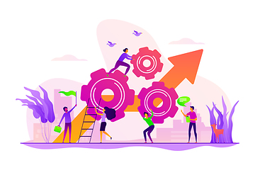 Image showing Teamwork power concept vector illustration