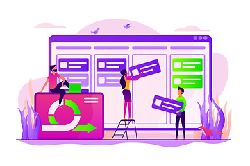 Image showing Kanban board concept vector illustration