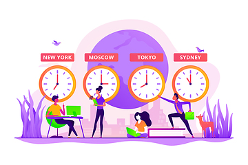 Image showing Time zones concept vector illustration