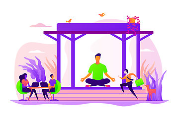 Image showing Office meditation booth concept vector illustration