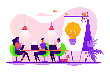 Image showing Coworking concept vector illustration