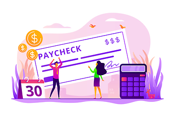 Image showing Paycheck concept vector illustration