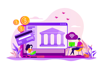 Image showing Open banking platform concept vector illustration