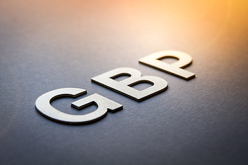 Image showing Word GBP written with white solid letters