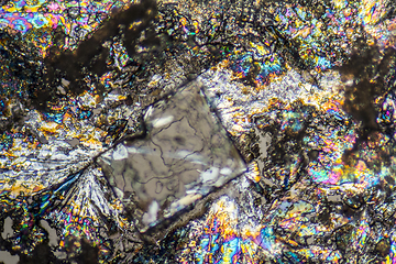 Image showing soda lye microcrystals