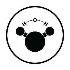 Image showing Icon of chemical molecule water