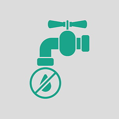 Image showing Water faucet with dropping water icon