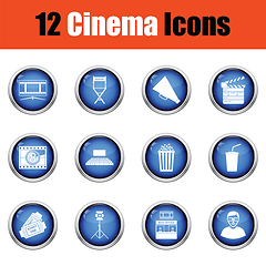 Image showing Set of cinema icons. 