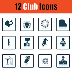 Image showing Set of twelve Night club icons