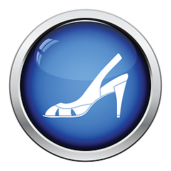 Image showing Woman heeled sandal icon