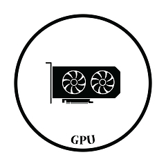 Image showing GPU icon Vector illustration