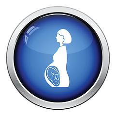 Image showing Pregnant woman with baby icon