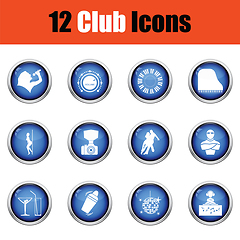 Image showing Set of twelve Night club icons.