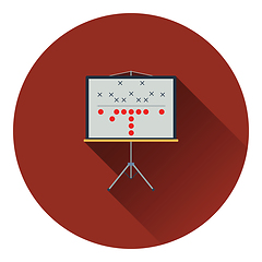 Image showing American football game plan stand icon