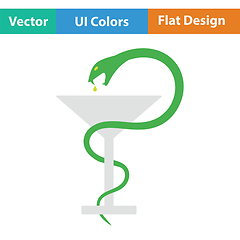 Image showing Medicine sign with snake and glass icon