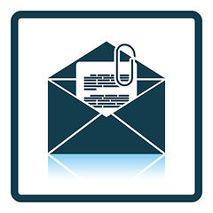 Image showing Mail with attachment icon