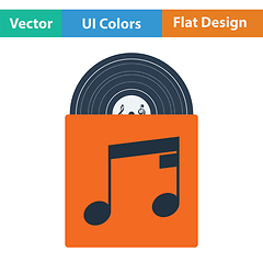 Image showing Vinyl record in envelope icon