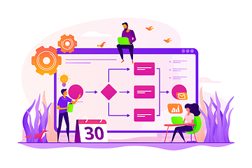 Image showing Business process management concept vector illustration