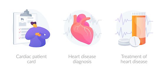 Image showing Cardiology vector concept metaphors.