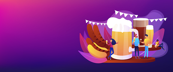 Image showing Beer fest concept banner header.