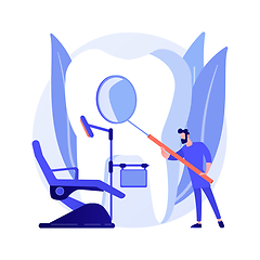 Image showing Dental examination abstract concept vector illustration.