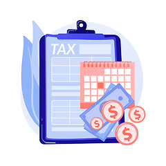 Image showing Tax year abstract concept vector illustration.