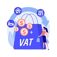 Image showing Value added tax system abstract concept vector illustration.
