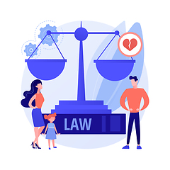 Image showing Matrimonial law abstract concept vector illustration.