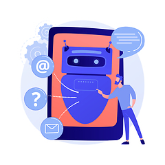 Image showing Chatbot Artificial Intelligence abstract concept vector illustration.