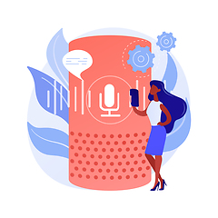 Image showing Smart speaker abstract concept vector illustration.