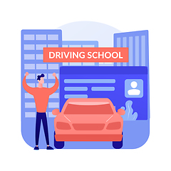 Image showing Driving lessons abstract concept vector illustration.