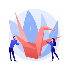 Image showing Origami abstract concept vector illustration.