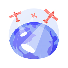 Image showing Earth observation abstract concept vector illustration.