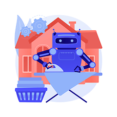 Image showing Home robot technology abstract concept vector illustration.