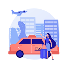 Image showing Taxi transfer abstract concept vector illustration.