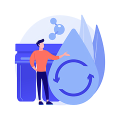 Image showing Water filtering system abstract concept vector illustration.