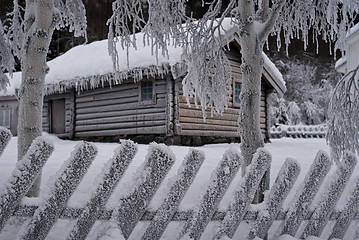 Image showing Old log cabin