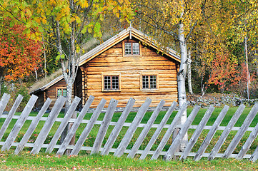 Image showing Old log cabin