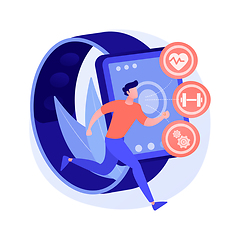 Image showing Healthcare trackers wearables and sensors abstract concept vector illustration.