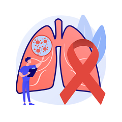 Image showing Lung cancer abstract concept vector illustration.