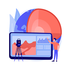 Image showing Geophysics abstract concept vector illustration.