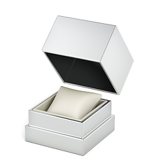 Image showing Silver gift box